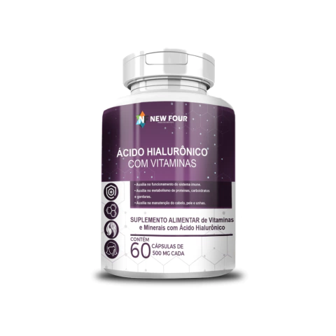 Acido Hialuronico+ Vitaminas 500mg. 60 caps. - New Four - comprar online