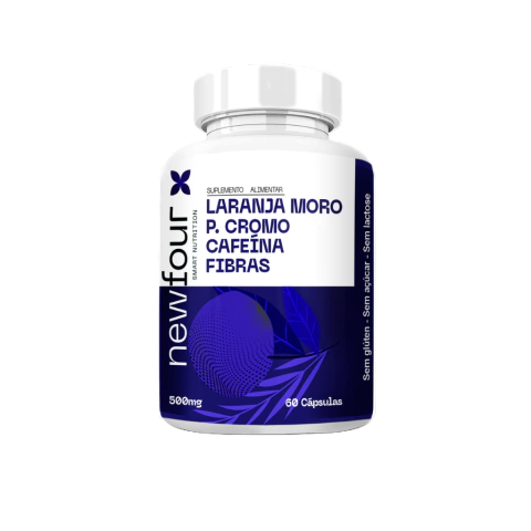 Laranja Moro + Picolinato de Cromo Cafeina e Fibras 500mg. 60 caps. - New Four - comprar online
