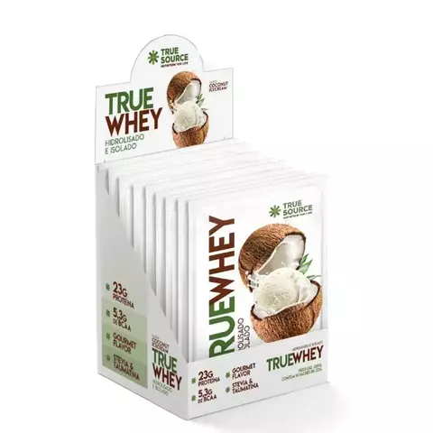 Whey Coconut Ice Cream Display Sache 10x32g. - True Source