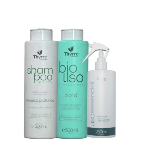 Kit Progressiva Organica 500ml Bioliso + Uso Essencial 260ml Thyrre Cosmeticos - comprar online