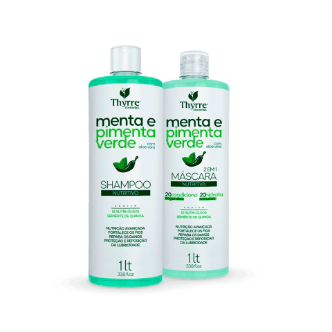 Kit Pimenta e Menta 12 Nutri-Óleos 1000 ml- 20 Segundos Condiciona 20 Minutos Hidrata Thyrre - buy online