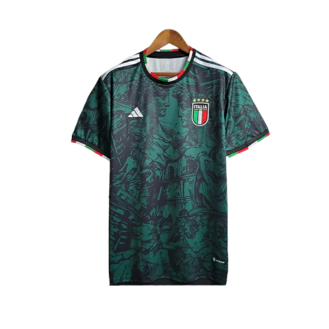 Camisa Seleção da Itália Edição especial 23/24 - Torcedor Adidas Masculina - Verde com detalhes em branco