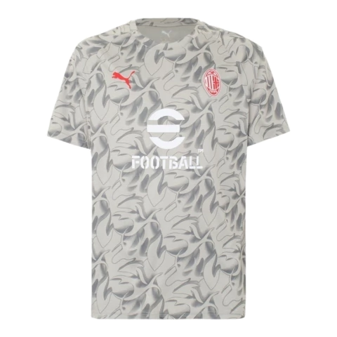 Camisa AC Milan Pré-jogo 25/26 -Torcedor Puma Masculina - Cinza