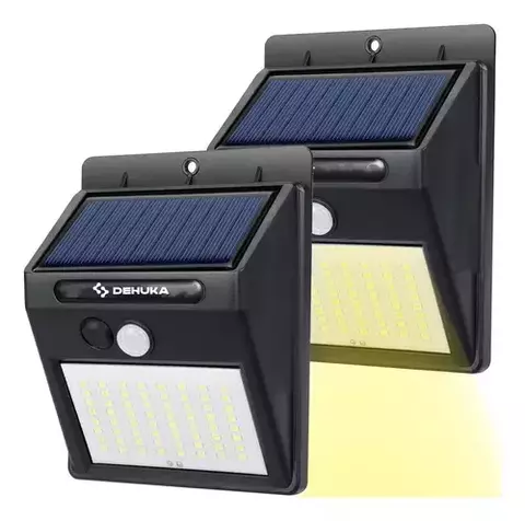 Pack X 2 Lampara Solar Led Luz Con Sensor Exterior 20 Led - comprar online