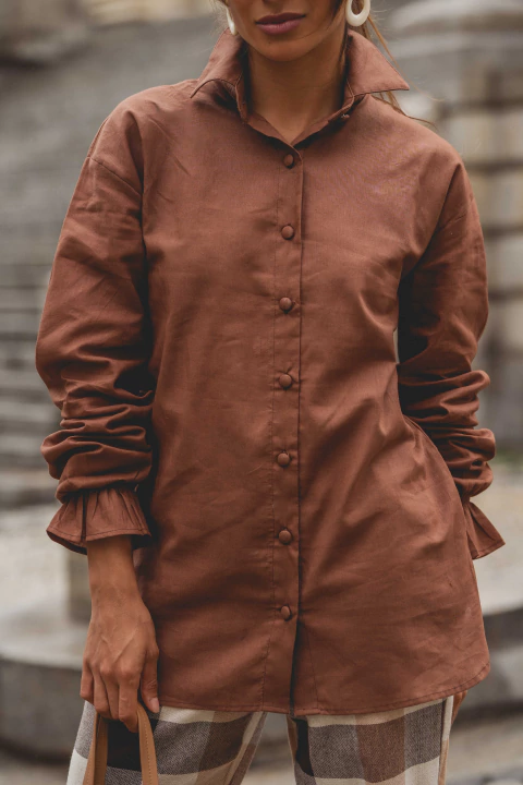 Camisa Lírio Marrom