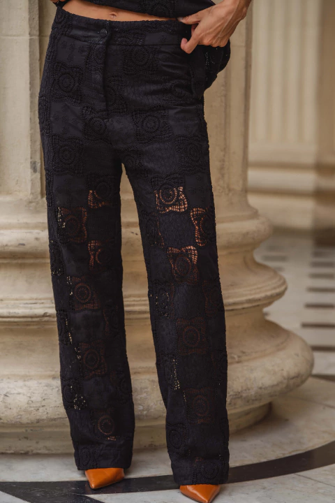 Calça Renda Preta