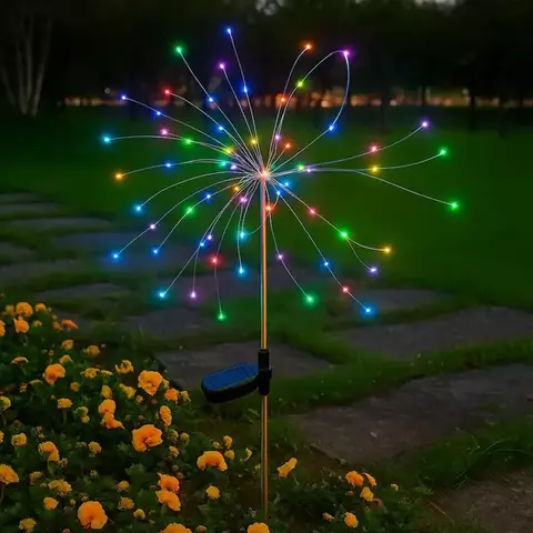 Leds solar de fogos de artificio - promoção