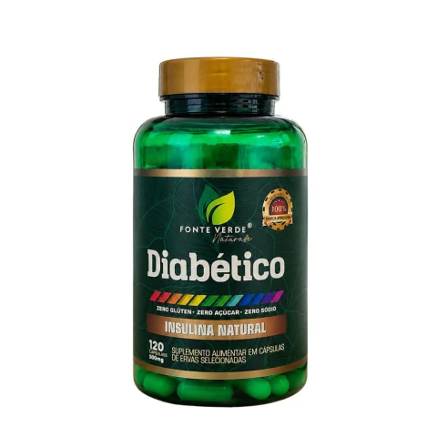 Diabético Insulina Natural 500mg 120 Cápsulas