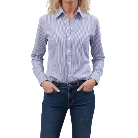 Camisa Dama M/Larga rayas - comprar online