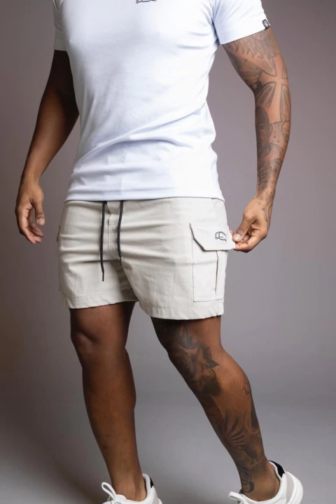 Bermuda Cargo Berge com Elastano Emborrachado e Zíper