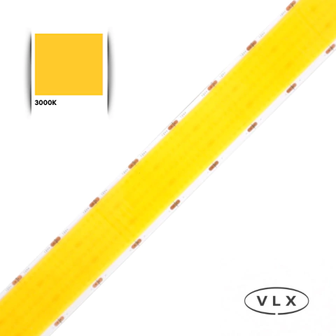 FITA LED COB 30mm 3528 1600LEDS 36W 12V BRANCO QUENTE 3K IP20 5M VLX-0732 - comprar online