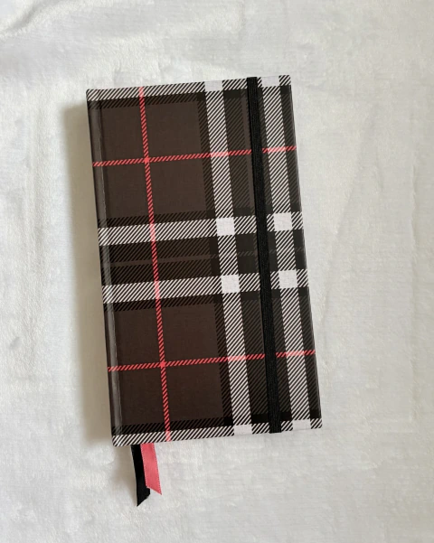 Caderneta slim Noir Plaid
