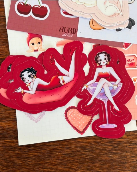Dupla adesivos de vinil - betty boop