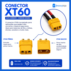 Bateria Bike Elétrica 60V 20Ah XT60 de Lítio com BMS - Jhoccyloja