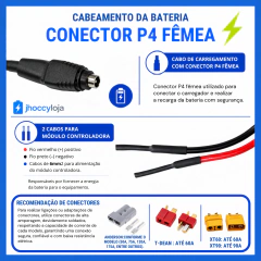 Bateria 36V 20Ah Lítio para Bike Elétrica + Carregador - Jhoccyloja