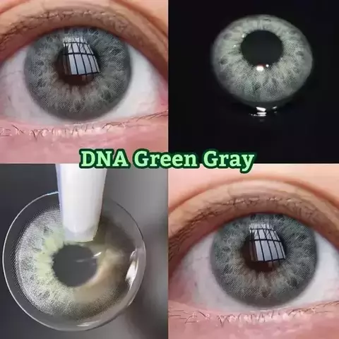DNA GREEN GRAY (com grau e sem grau) - 2 lentes