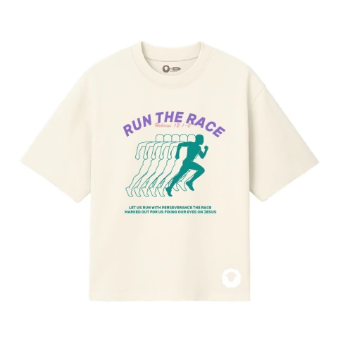 Camiseta Oversized - Corrida - Off-White - comprar online