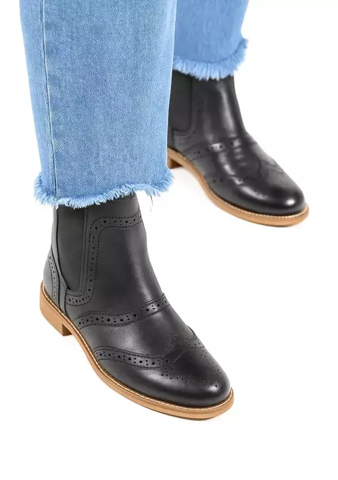 BOTA SIENA ATERRIZA EM COURO PRETA - comprar online