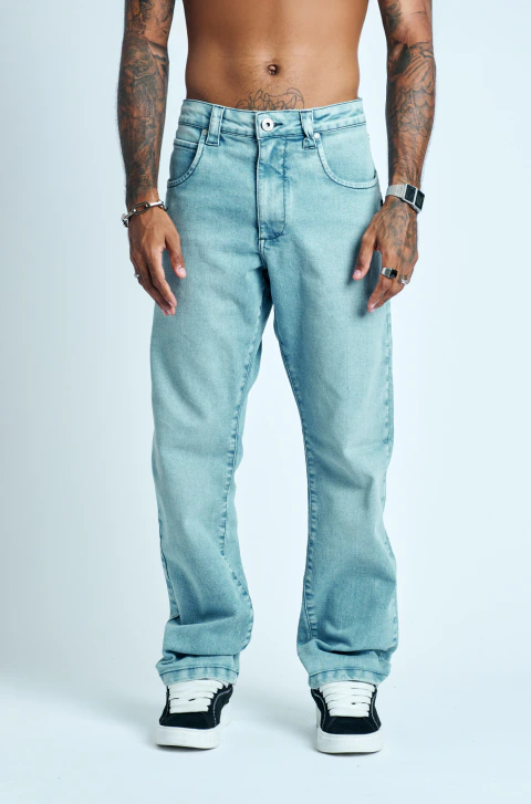 Calça 5pockets Reta Approve Jeanswear Azul