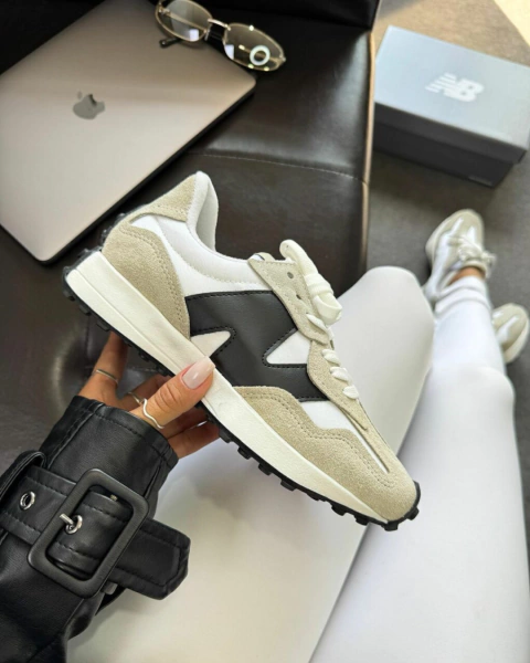 NB 327 Couro Legítimo Cinza/Preto - comprar online