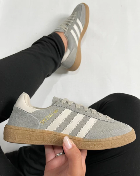 Spezial Couro Cinza/Branco