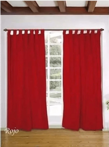 Cortinas Con Presillas Tela Tropical Mecánico X2 Paños - comprar online