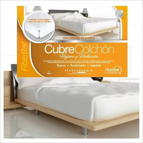 Cubre Colchón Protector 2,00 X 2,00 Tipo Ajustable Fiberball