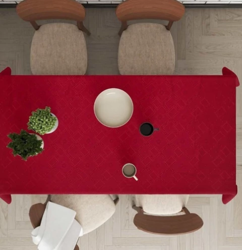 Mantel Anti Mancha Lisos Bordados 140 x 2