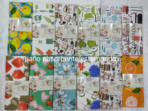 Paño Seca Platos Microfibra Absorbente 38x50 Estampados - Surtidos - comprar online