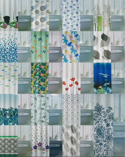 Cortina De Baño Teflon Rasado Anti Hongo Económicas - Surtidos - comprar online