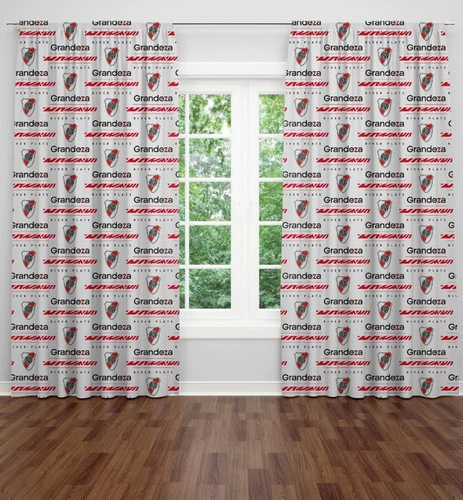 Cortina De Ambiente Oficial De River Plate 2 Paños 140 X 200