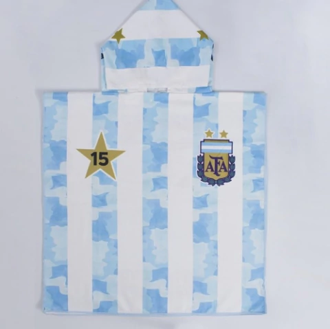 Ponchito Infantil De Toalla Secado Rápido Futboleros - River/Boca/Afa - comprar online
