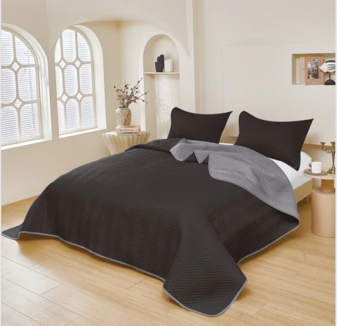 Cubrecama Bicolor King -260x240- Ocean Home Línea Londres - comprar online