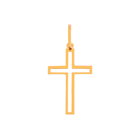 Pingente Cruz Crucifixo Em Ouro 18k Vazado - comprar online
