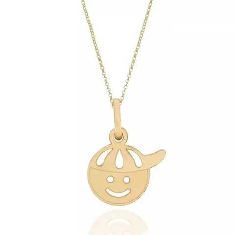 Pingente Menino Filho Carinha Com Corrente Portuguesa Ouro 18k - comprar online