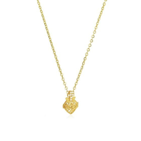 Pingente Sagrado Coração Jesus + Corrente Bailarina Ouro 18k