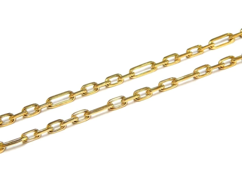 Corrente Masculina Maciça Em Ouro 18k Cartier 5x1 4,10mm