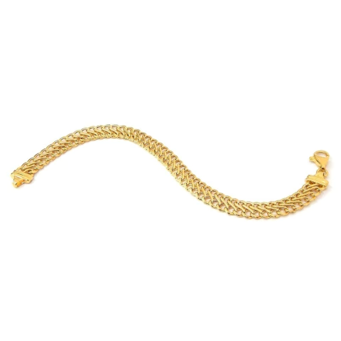 Pulseira Feminina Em Ouro 18k Grossa Lacraia - comprar online