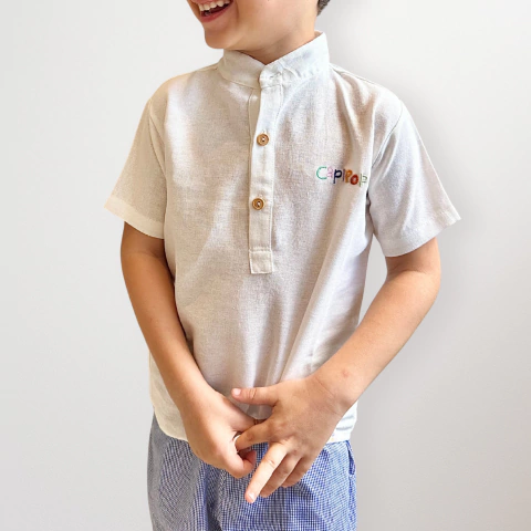 Camisa em Linho Gola Padre - comprar online