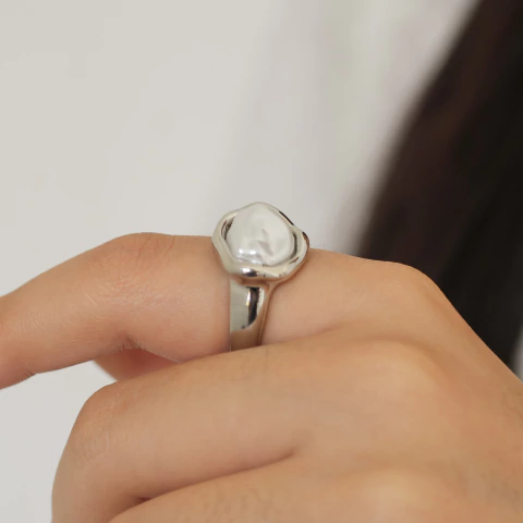 Anel Clara Prateado - comprar online