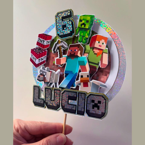 Topper de torta Minecraft