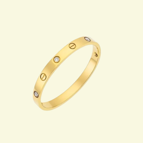 Bracelete Cartier Brilho Aço Inoxidável