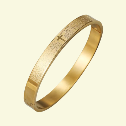 Bracelete Pai Nosso Aço Inoxidável