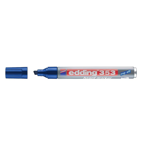 Marcador Recargable E-353 Punta Biselada Azul Edding