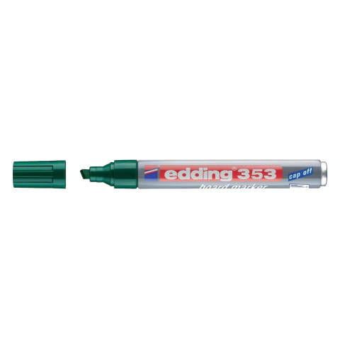 Marcador Recargable E-353 Punta Biselada Verde Edding