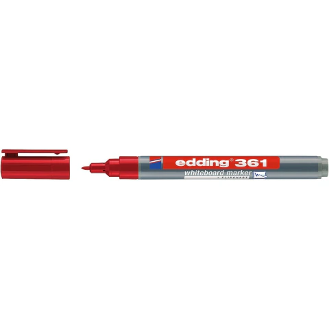 Marcador Borrable Recargable Punta Fina E-361 Rojo Edding