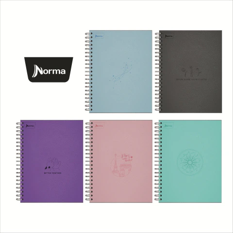 Cuaderno Argollado Durabook Platino 105 Norma Cuero Femenino 175 Hojas Cuadriculado Norma
