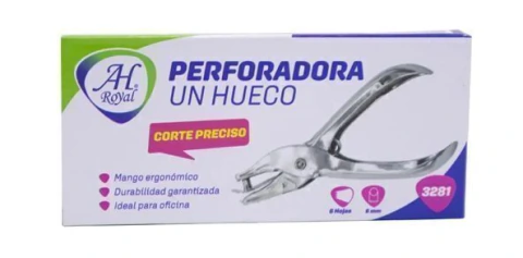 Perforadora 1 Hueco Met. 6 Hjas REF.PAC3260-3281 Ah Royal