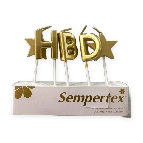 Velita HBD + Estrella Dorada Sempertex