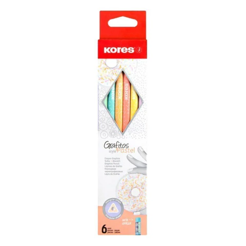 Lapiz Grafito Style Pastel Hb Triang. X 6 Ref. 92803 Kores